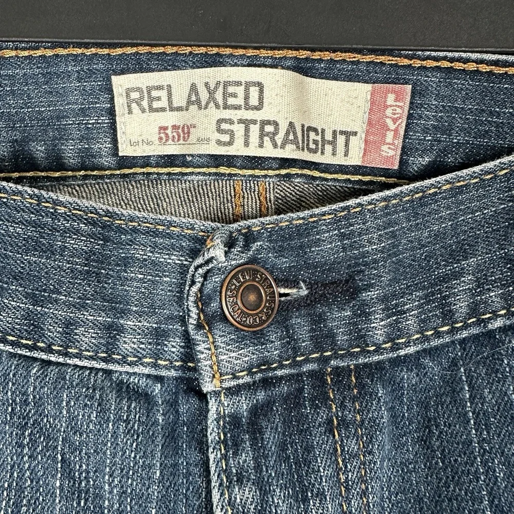 Levis 559 Relaxed Straight Jeans Mens Sz 40x32 Medium Wash Denim Y2K 100% Cotton